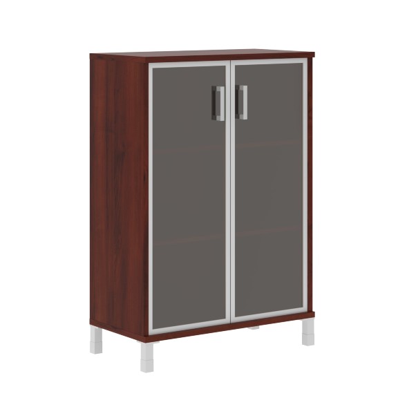 Шкаф средний со стеклянными дверьми в AL-рамке B 420.7 900х450х1286 BORN в Кирове 