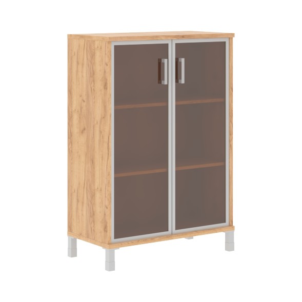 Шкаф средний со стеклянными дверьми в AL-рамке B 420.7 900х450х1286 BORN в Кирове 