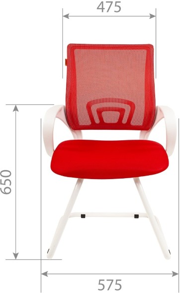 Кресло для посетителей CHAIRMAN 696 V WHITE