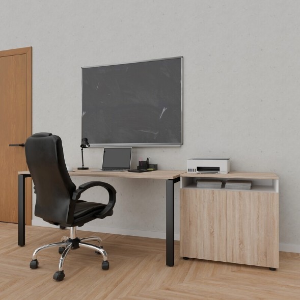 Стол Лофт 1600х700 на П-образных опорах, черный