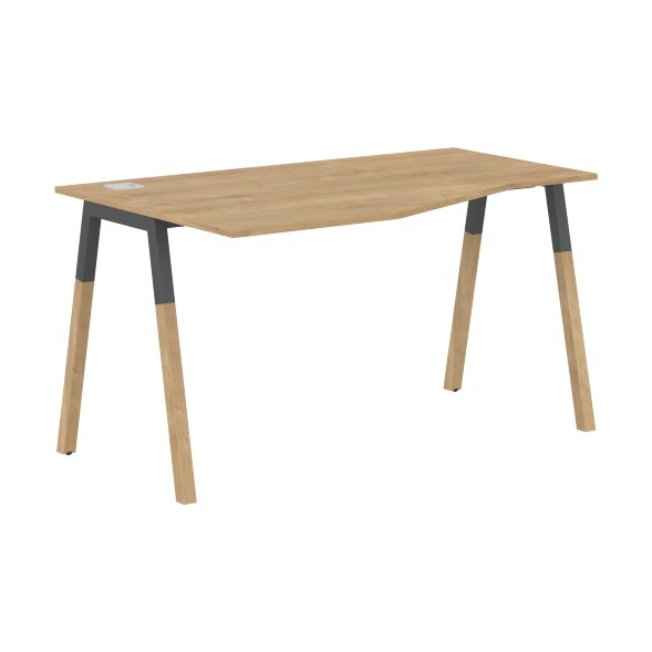 Стол FCT 1367(L) Белый Премиум/Белый-Бук 1380х900(670)х733 FORTA в Кирове 