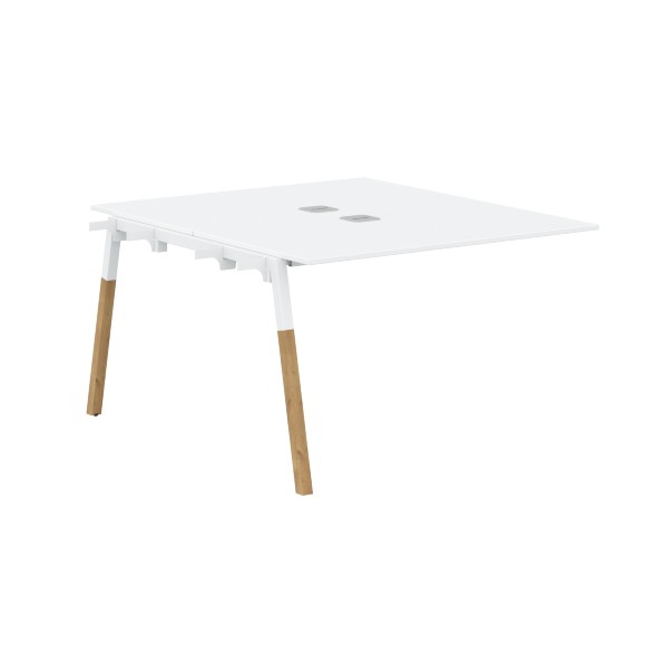Стол приставной FIWST 1113 Белый Премиум/Белый-Бук 1180х1370х733 FORTA в Кирове 