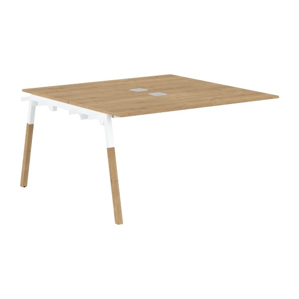 Стол приставной FIWST 1313 Белый Премиум/Белый-Бук 1380х1370х733 FORTA в Кирове 