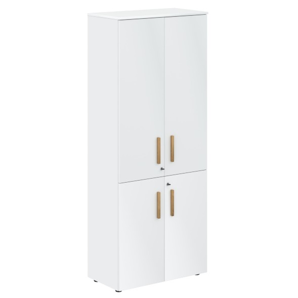 Шкаф с глухими средними и малыми дверьми FHC 80.3(Z) Белый премиум/Белый премиум 802х429х1983 FORTA в Кирове 