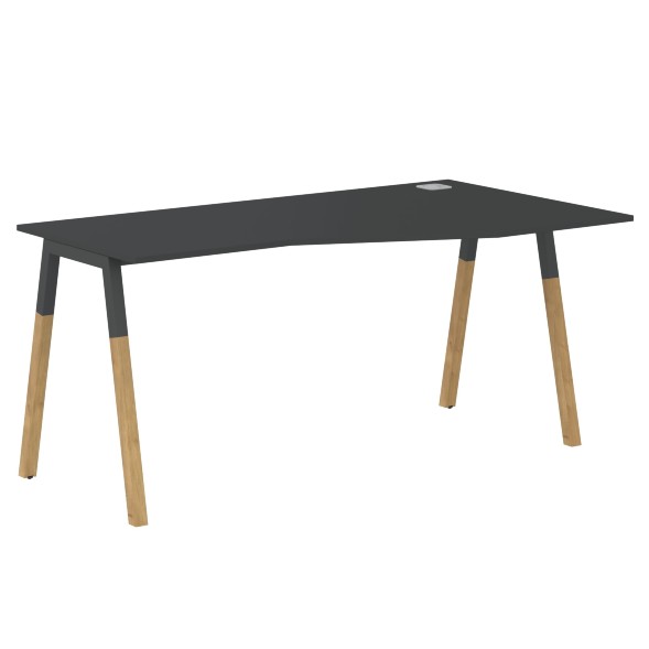 Стол FCT 1567(R) Белый Премиум/Белый-Бук 1580х900(670)х733 FORTA в Кирове 