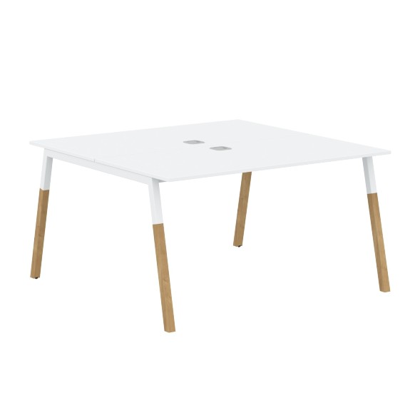 Стол FWST 1313 Белый премиум/Белый-Бук 1380х1370х733 FORTA в Кирове 