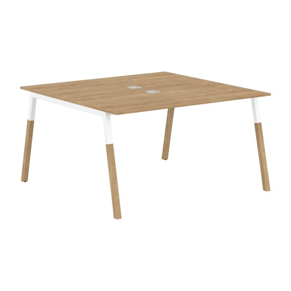 Стол FWST 1313 Белый премиум/Белый-Бук 1380х1370х733 FORTA в Кирове 