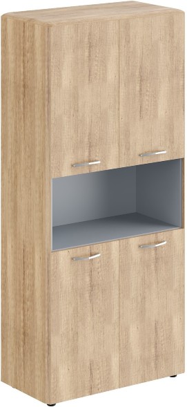 Шкаф с 2-мя комплектами глухих малых дверей и обвязкой DHC 85.4 Дуб Каньон 892х470х1950