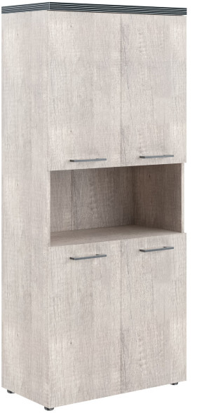 Шкаф с 2-мя комплектами глухих малых дверей и топом THC 85.4 Дуб Каньон 854х452х1968