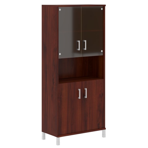 Шкаф высокий с малыми стеклянными и глухими дверьми B 430.10 900х450х2054 BORN в Кирове 
