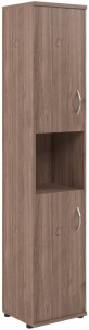 Шкаф колонка с комплектом глухих малых дверей СУ-1.5(L) Ясень Шимо 406*365*1975